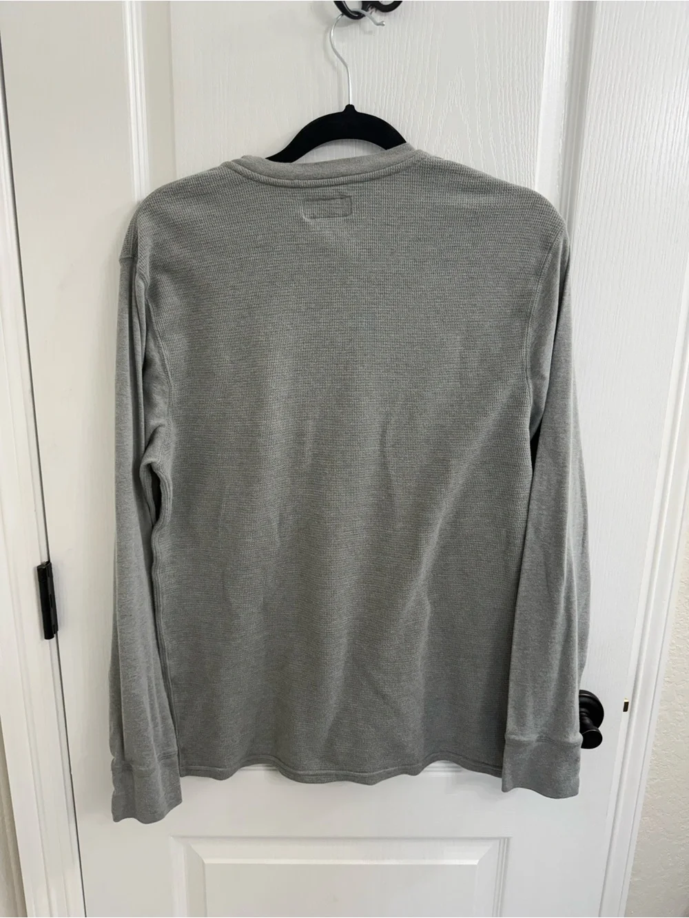 Polo by Ralph Lauren Men’s Light Gray Long-Sleeve Mixed Media Knit Shirt Size L
